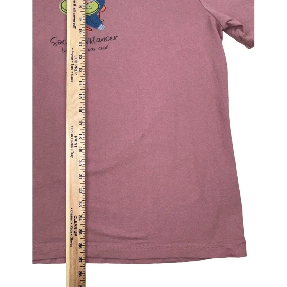 Canvas Sloth Social Distancer Graphic women's Tee‎ Short Sleeve T-Shirt XL